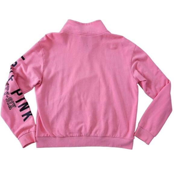 PINK Victoria's Secret Quarter Zip Sweatshirt Women's Size Large - Picture 3 of 5